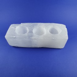 Selenite Candle holder (3 candles)  - Reference: CH12