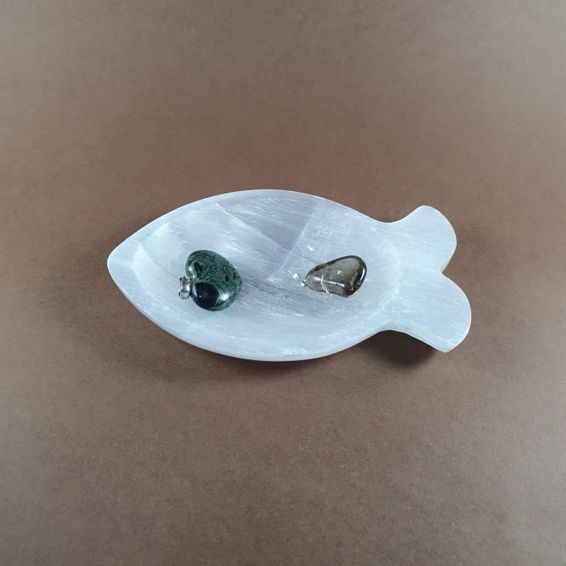 Selenite charging Bowl fish shape - Reference: SB3