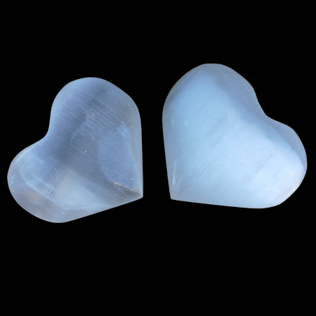 Selenite Puffy Hearts - Reference: S50