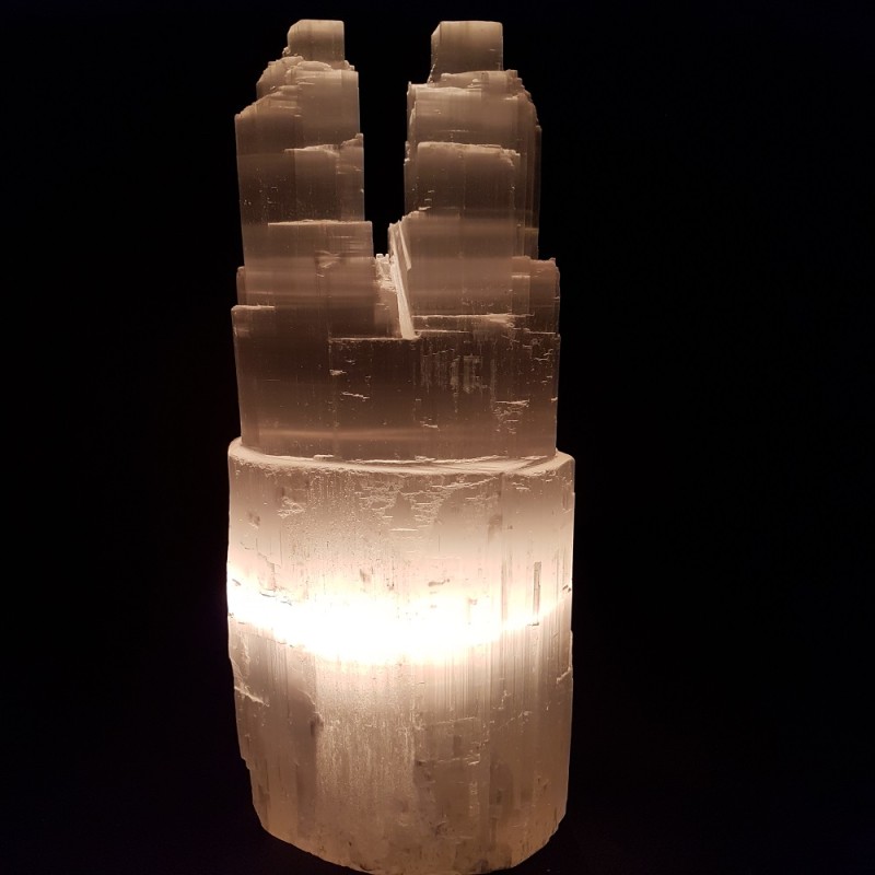 SELENITE DOUBLE ICEBERG LAMP - Reference: L2