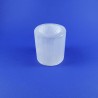 White selenite round candle holder - reference: CH7