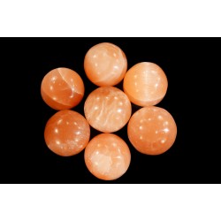 Orange Selenite Sphere - Reference: H7