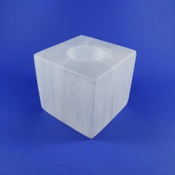 Selenite cube Candle Holder...