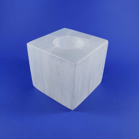 Selenite cube Candle Holder - Reference: CH4