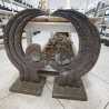 Exquisite Ammonite Sculpture from Morocco - Unique Fossil Art Piece for Home Decor - Reference: SC3