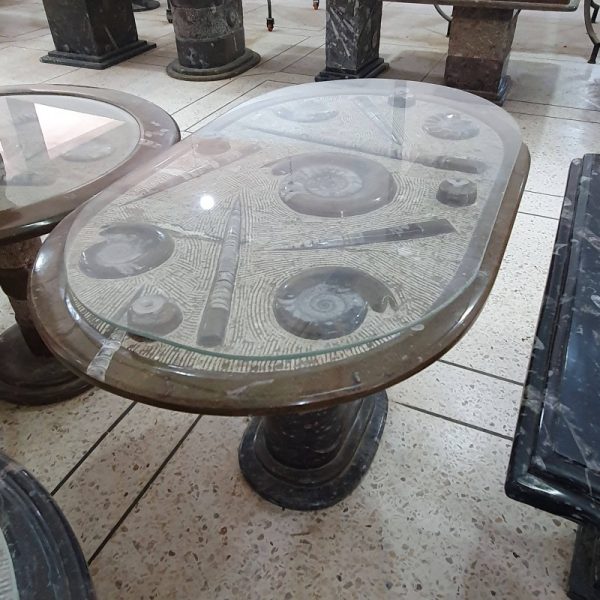 Moroccan Fossil Marble Table