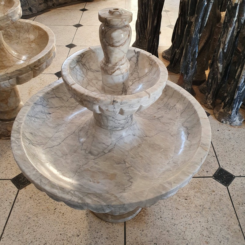 Marble Fossilized Rock Fountain