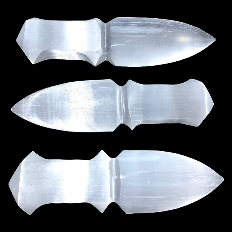 Selenite Athame Knives