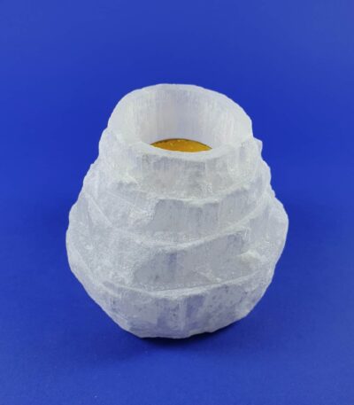 Selenite Mountain Tealight Candle Holder