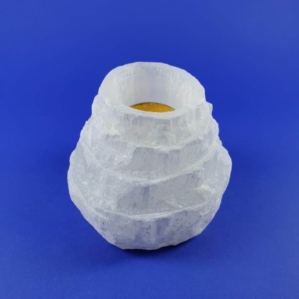 Selenite Mountain Tealight Candle Holder