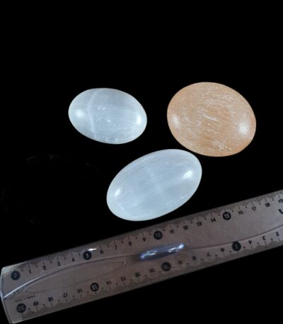 Selenite Palm Stones