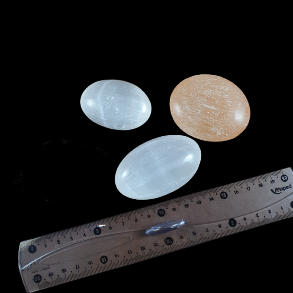 Selenite Palm Stones