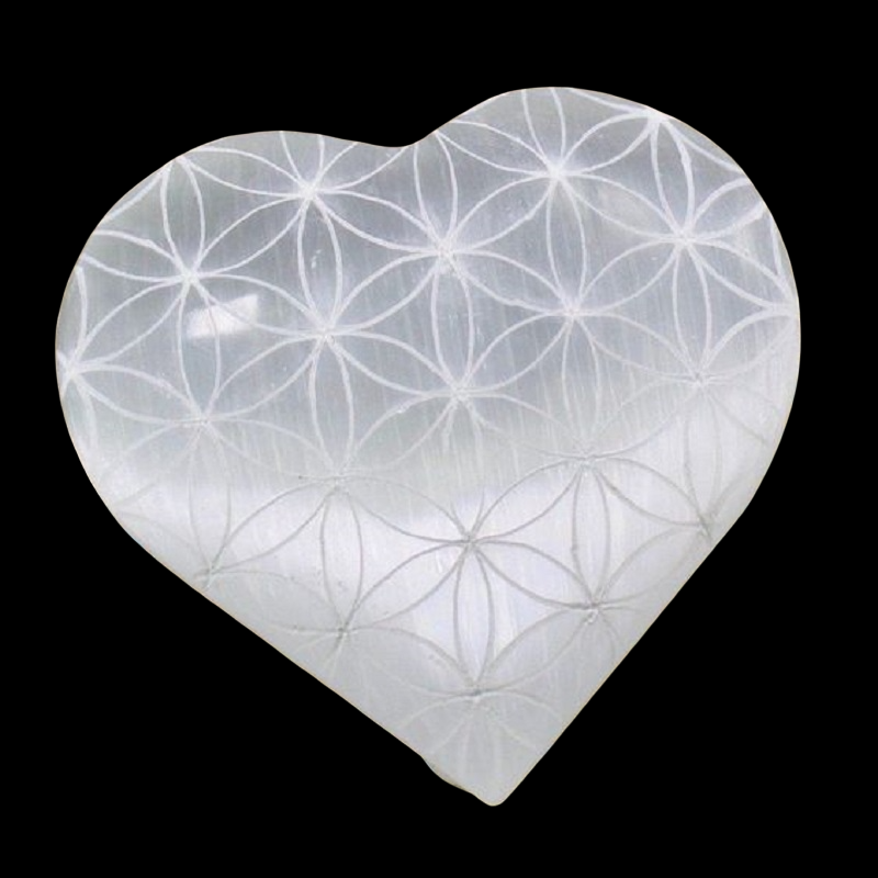 Selenite Crystal Heart