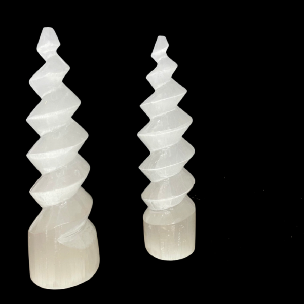 Selenite Spiral Wand