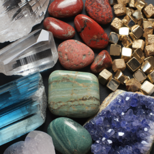 Minerals for collection Quartz, Calcite, Pyrite, Fluorite, Selenite