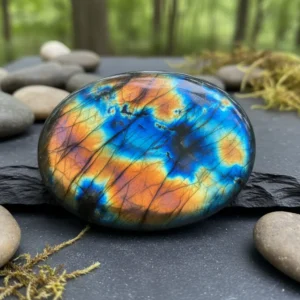 labradorite jewelry Labradorite jewelry showcasing a pendant with blue and green flashes